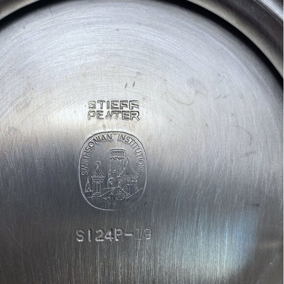 Vintage Stieff Pewter Bowl Smithsonian Institution 6" Round - Picture 5 of 11